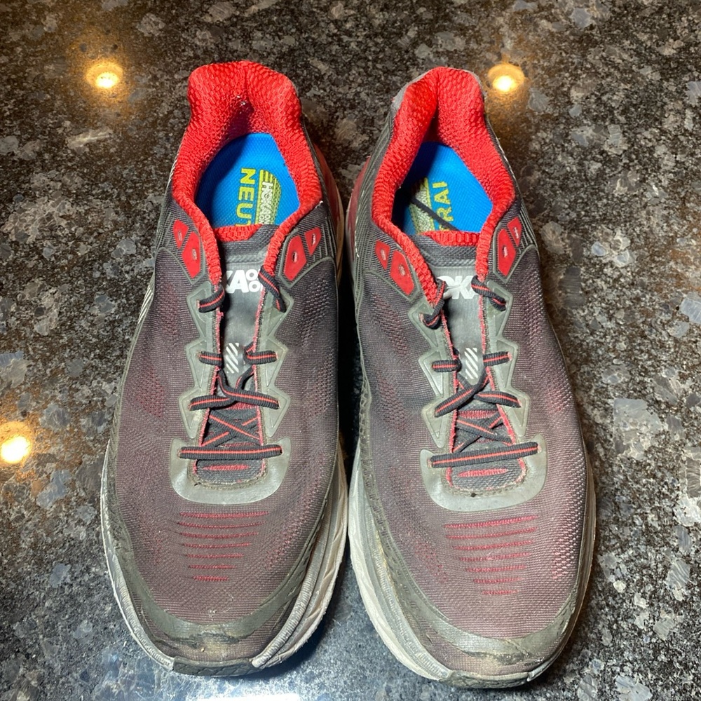 HOKA ONE ONE M Bondi 5 Gray Neutral Running Shoes Men's US 13 Athletic Sports - Picture 2 of 12